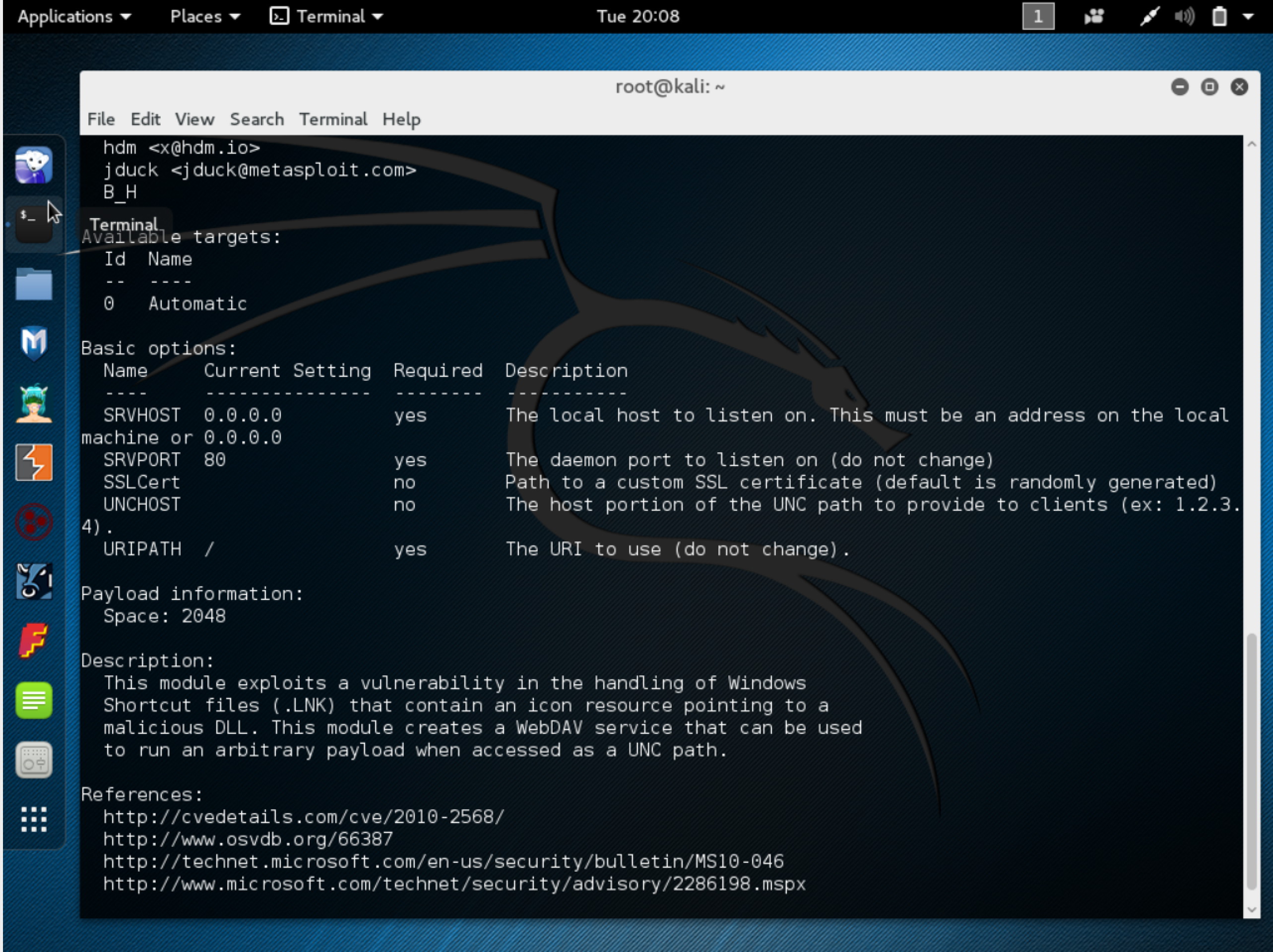 Как в metasploit выбрать tcp reverse shell для windows 10 x64