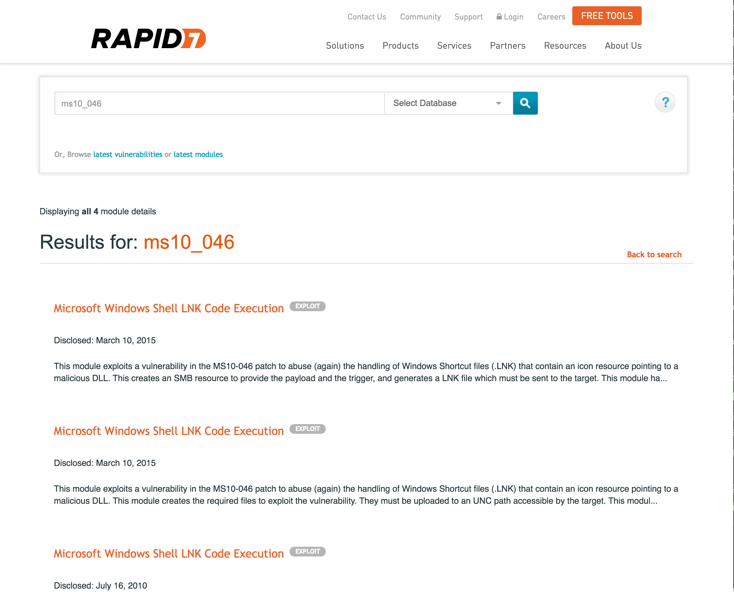 Rapid7 Module Database